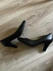 czółenka czarne skóra - firma  Ara, r. 38