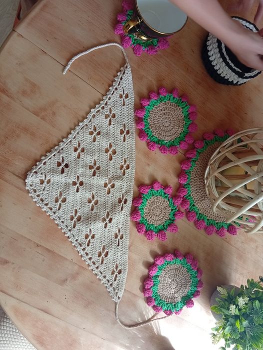 Chustka bandana na głowę, na biodra robiona ręcznie
