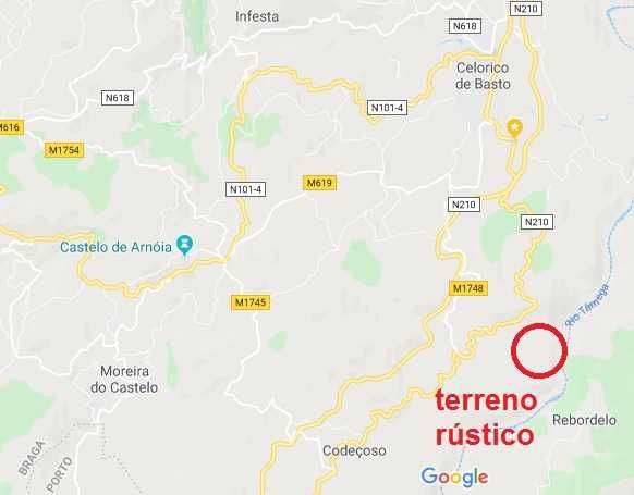 Terreno rústico (1,7 hectares) freguesia de Arnóia - Celorico Basto