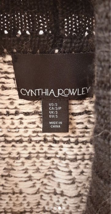 Cynthia Rowley sweter 25% wełna 25% alpaka S