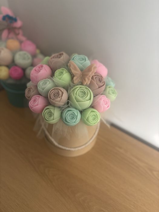 Box boxy kwiaty sojowe