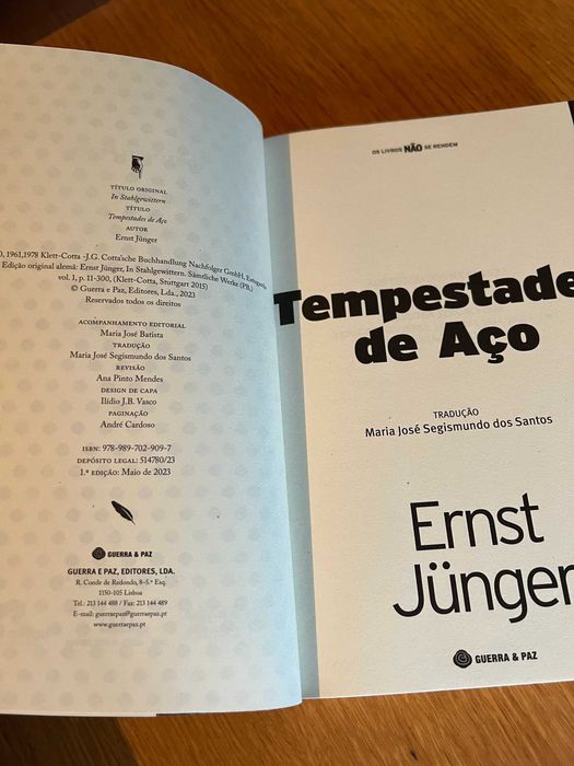 Tempestades de Aço       ERNST JUNGER