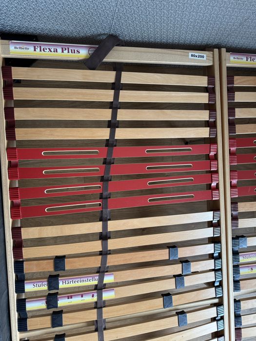 Łóżko 160x200, tapicerowane, regulacja twardości stelaża