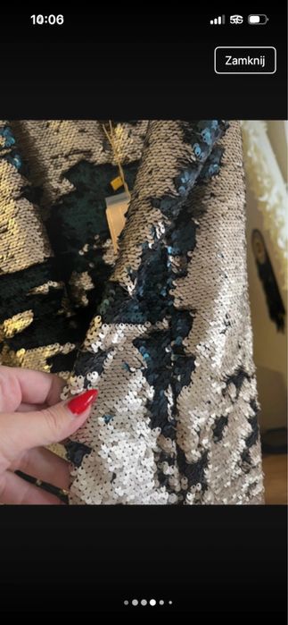 Sukienka cekinowa halka L Nowa z metka Stradivarius