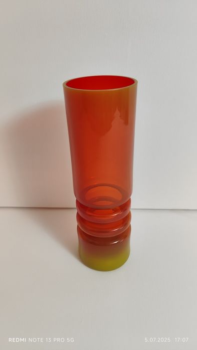 Szkło Kolorowe PRL-u Wazony Patery Owocarki Kryształy