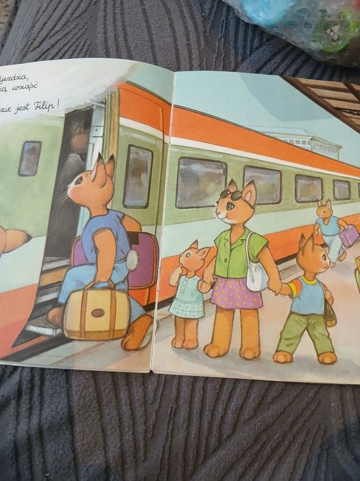 Książeczka dla dzieci króliczki w pociągu