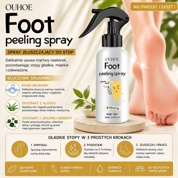 Foot peeling spray