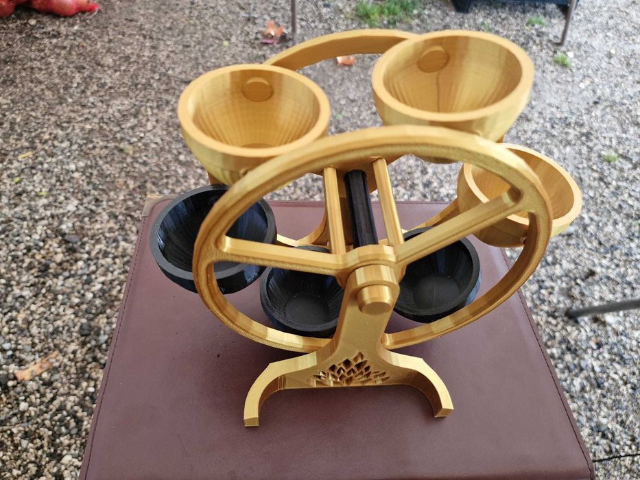 carrocel de vasos 3d