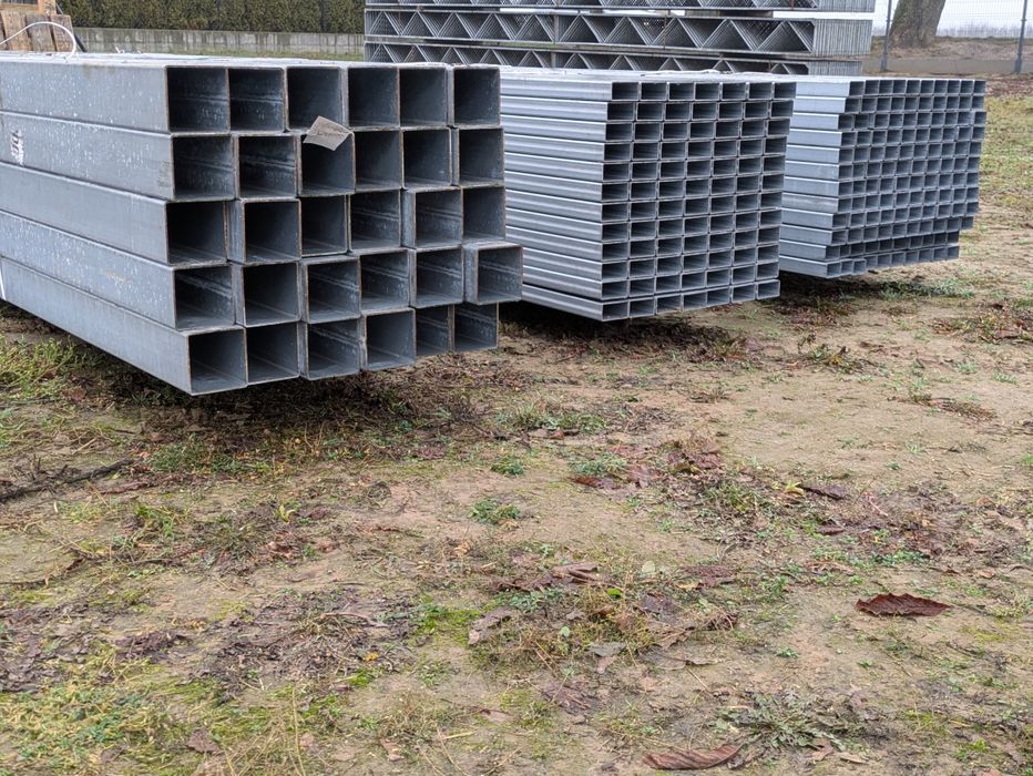80x40x2 Profile stalowe ocynk zamknięte rury łaty ogrodzenie słup