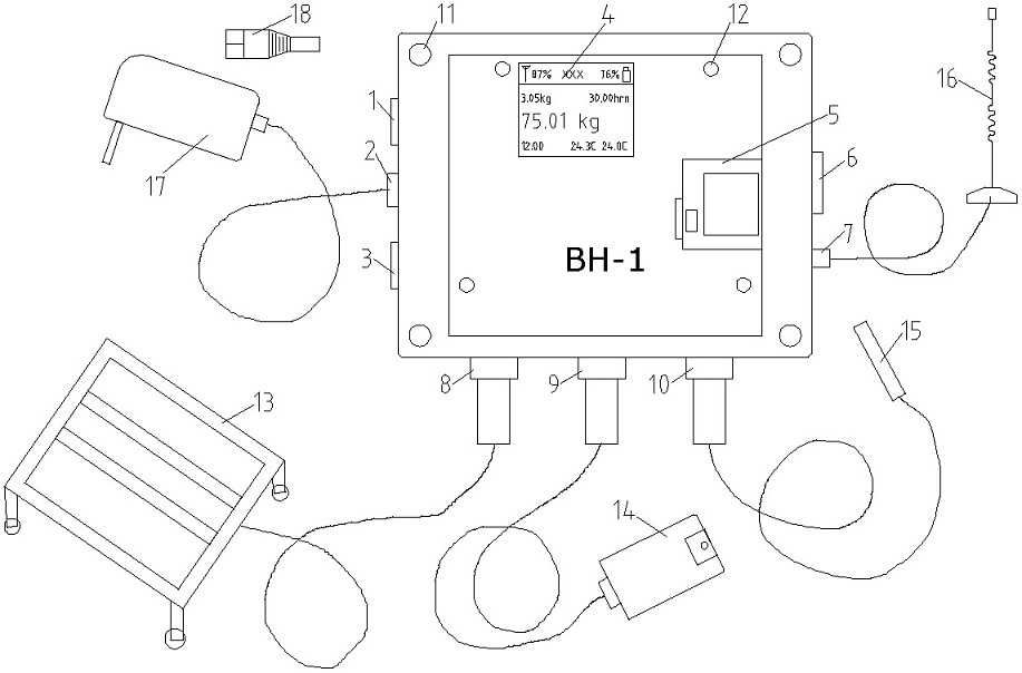Весы пасечные WiFi + GSM 4G BH-1 ваги для пасіки