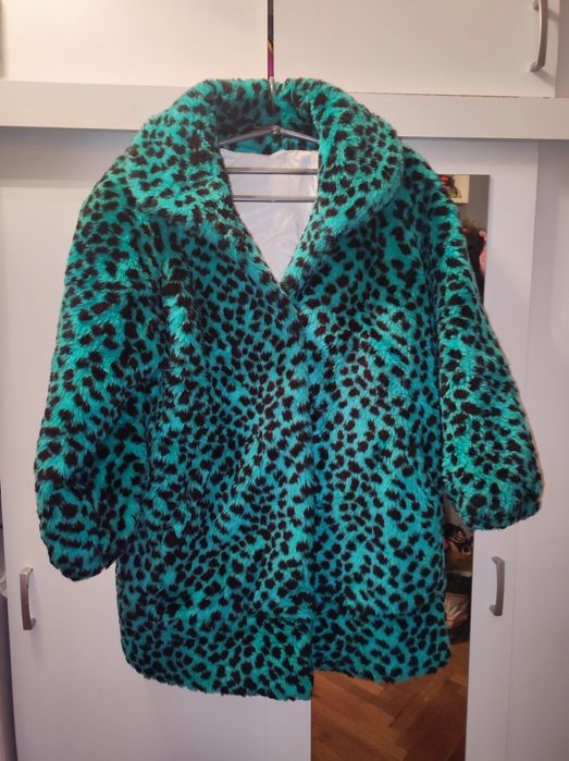 Vintage futro PRL Dom Mody DELIA cętki