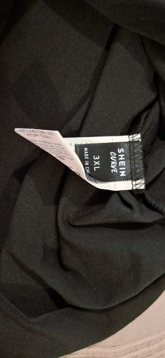 Body Preto Manga Curta - Shein Curve (Novo): Tam 3XL