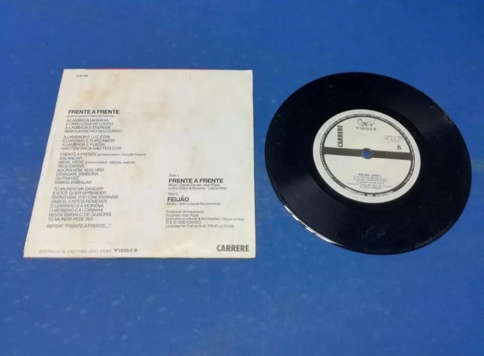 Disco Vinil Single 7'' 45 RPM Chico et Roberta - Frente a frente PT 90