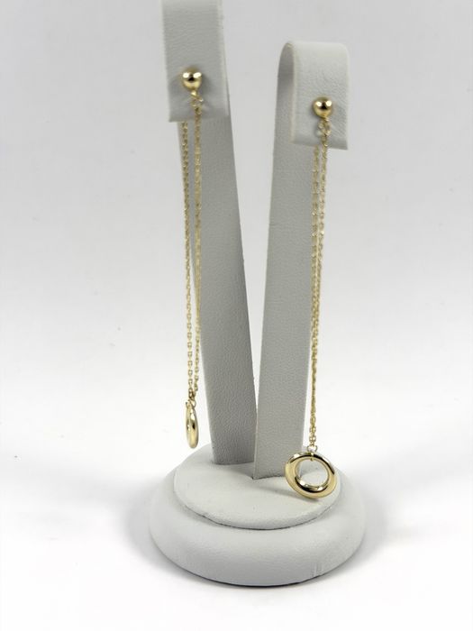 Złote kolczyki 8 cm