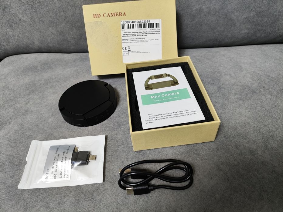 Mini kamera rejestrator z podglądem nocnym.