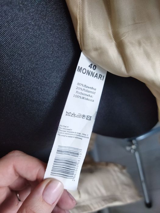 Beżowy płaszcz Monnari rozm. 40, trencz, płaszcz na wiosnę/jesień