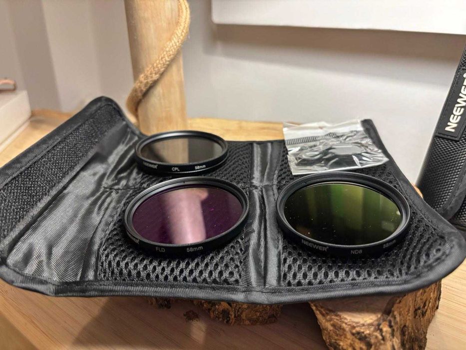 Kit Completo de Filtros de Lente 58mm – Nunca Usado
