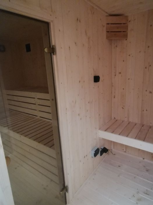 Sauna ogrodowa  premium 6,5m x 2m  Piec taras  miejsce na Jacuzzi