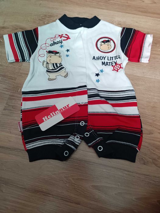 Rampersy chłopięce lato hipopotam