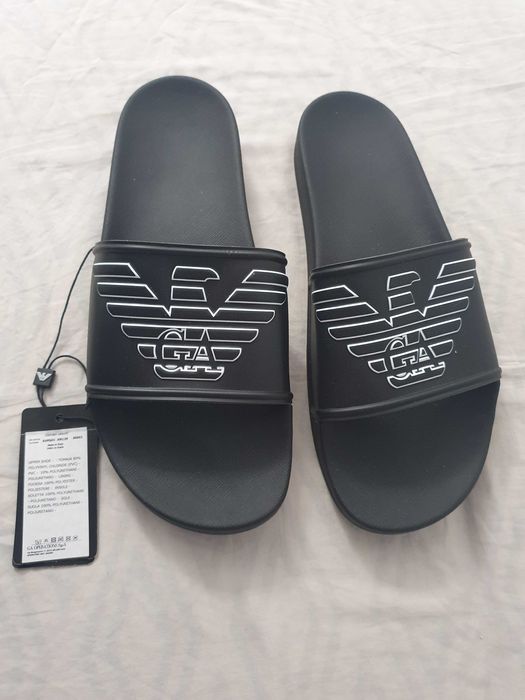 NOWE oryginalne klapki Emporio Armani męskie laczki EA 44