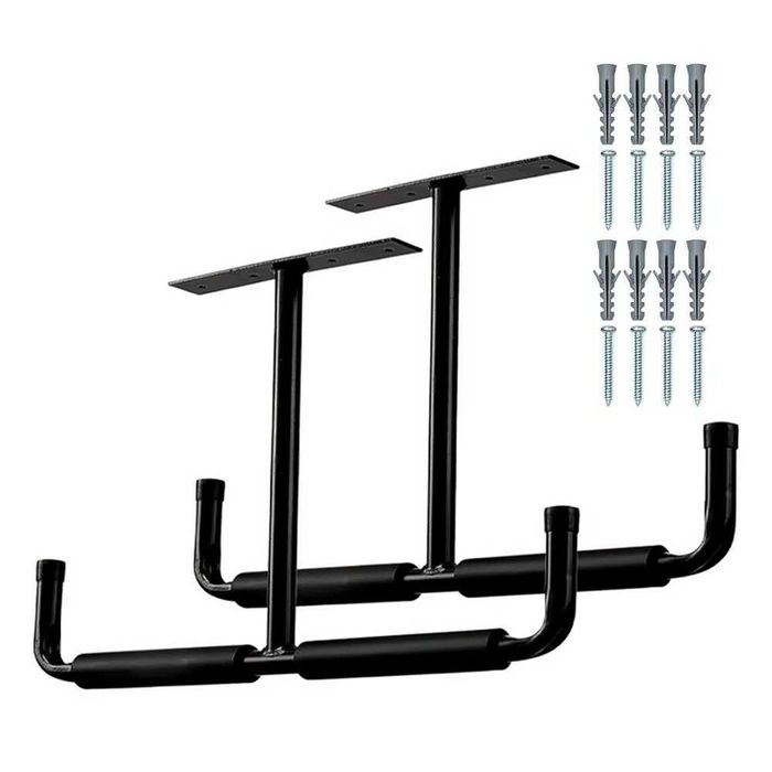 Solidny Stalowy Wieszak Sufitowy z Ogumowaniem + Zestaw Montażowy
