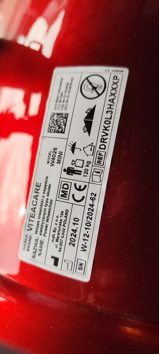 Wózek inwalidzki elektryczny w40026 mini