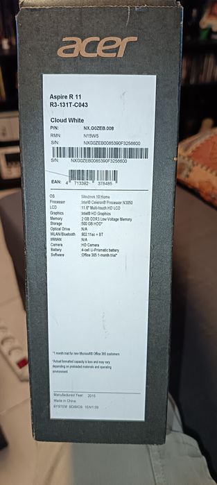 PC portátil Acer aspire r11