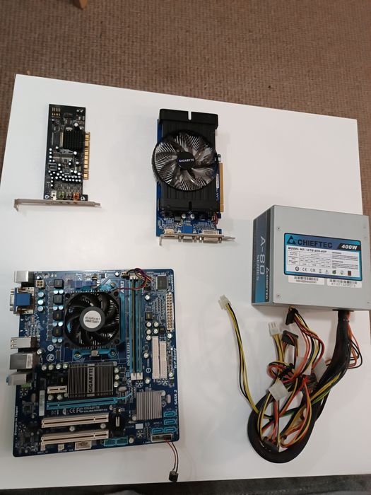 Podzespoły pc płyta główna, procesor, ram, zasilacz, grafika, dźwięk
