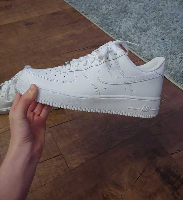 Кросівки шкіряні Nike air force 1 білі оригінал