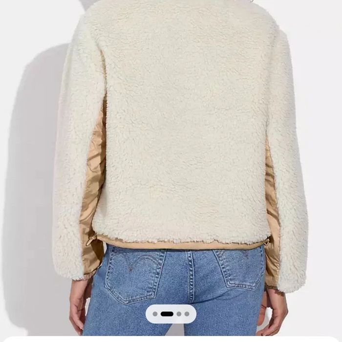 анорак Coach Sherpa Pull Over In Recycled Polyester тоді плюшева куртка хс