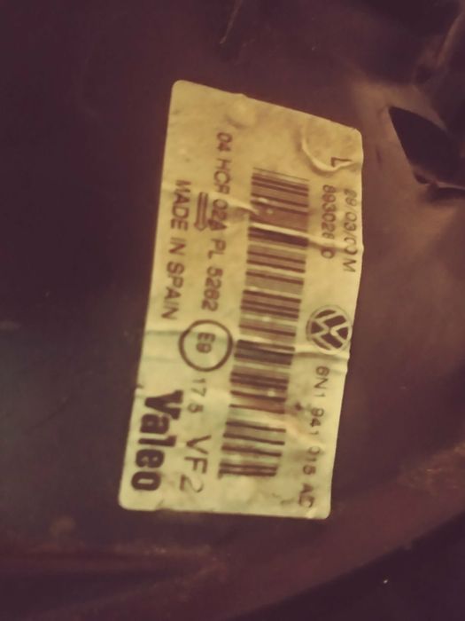 Lampy przednie volkswagen polo