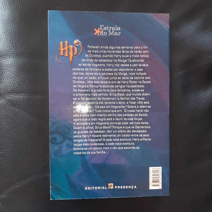 Livro -  Harry Potter e o Prisioneiro de Azkaban - J. K. Rowling - Portes incluídos