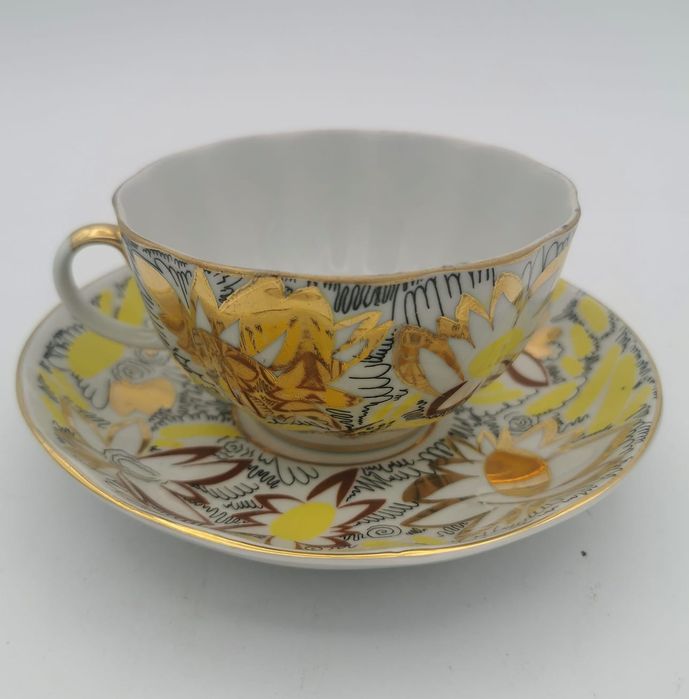 Porcelana Rosja  Łomonosow DUO herbata Imperialna Fabryka Porcelany