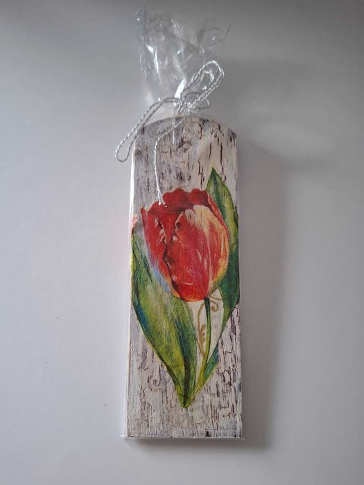 Nowa zakładka do książki zawieszka decoupage