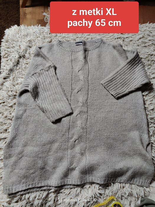 Sweterek damski szary