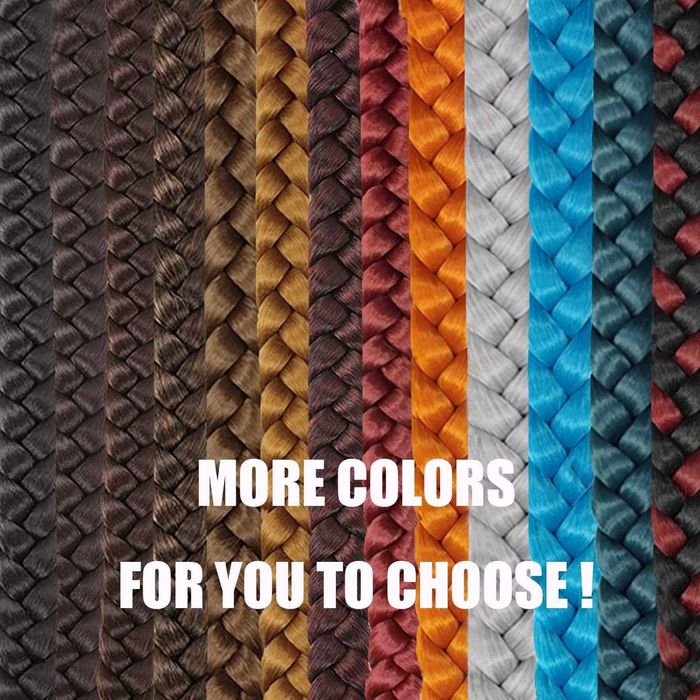 Warkocz pleciony 76cm brązowy kucyk doczepka do włosów BRĄZ