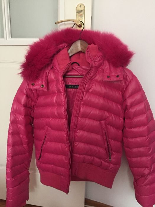 HETREGO pikowana kurtka z futrem, rozm. L