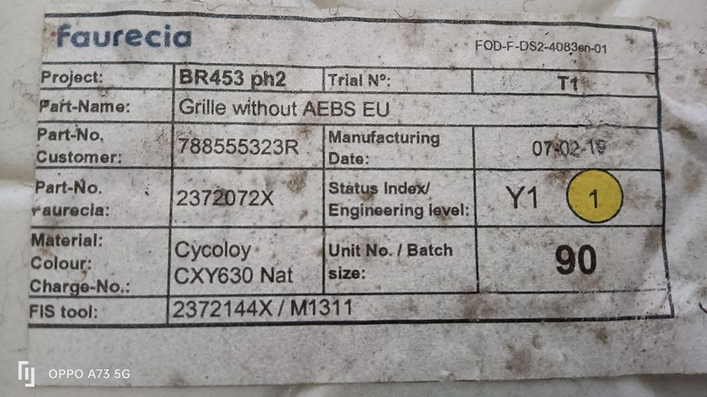 Grelha Smart fortwo 2022