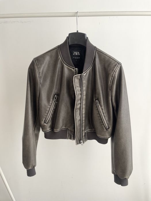 Куртка бомбер з єкошкріри Zara в ідеальному стані
