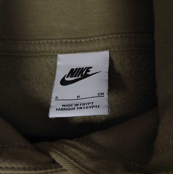 Bluza z Kapturem Luźna Oversize Zielony Oliwka Unisex Khaki Nike |R. S