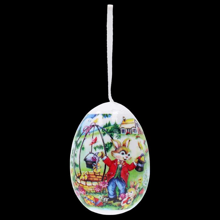 Pisanki - zawieszki w koszulkach 6 szt. 7 cm