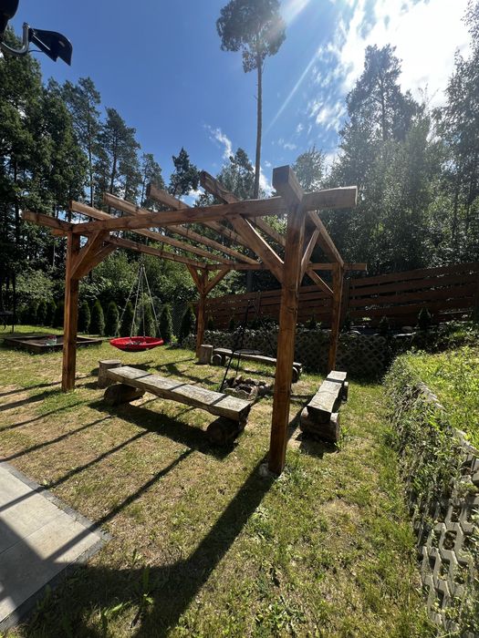 Domek z widokiem na jezioro z balią, łódką i supami  .Bogaczewo 94B