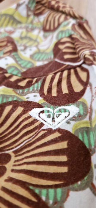 Vestido verde e castanho Roxy