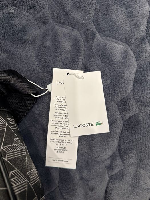 ОРИГІНАЛ ! Сумка унісекс Lacoste Monogram Grey/Black NH4410LX.H45