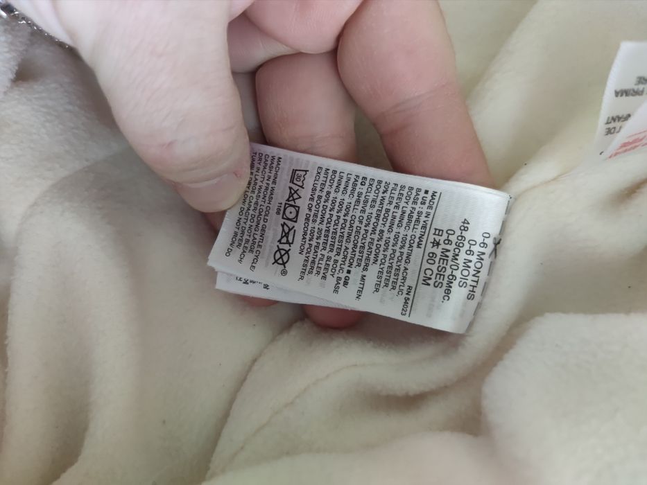 Зимовий пуховий комбінезон gap 0-6 місяців