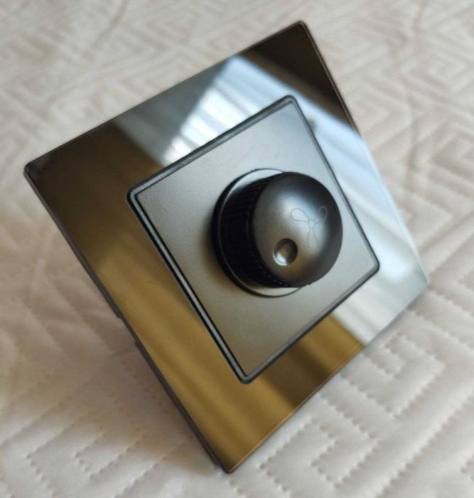 Регулятор обертів Premium димер вентилятора Glass black