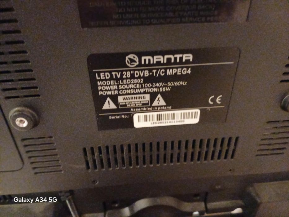 Telewizor manta uszkodzony
