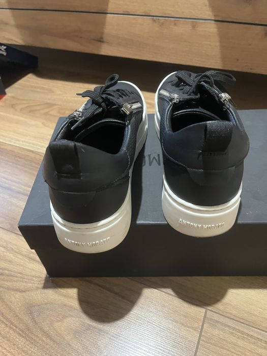 Antony Morato zipper buty sneakers skora czarne 44