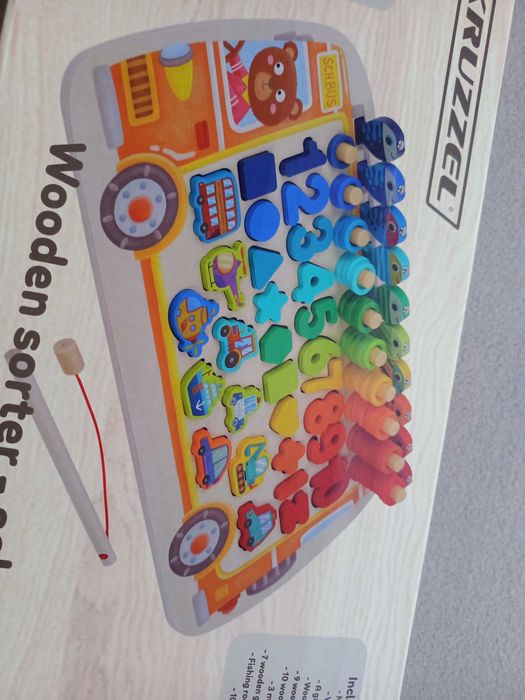 Drewniany sorter, układanka dla dzieci 3+, stan idealny, jak nowa