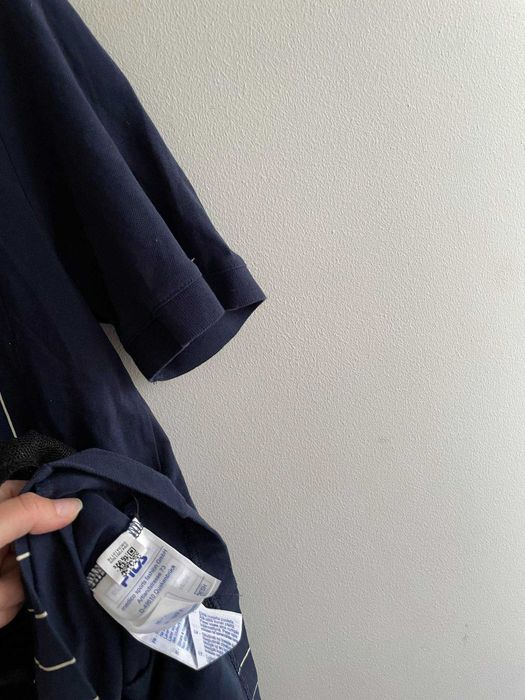 Fila koszulka t-shirt polo granatowy w paski S